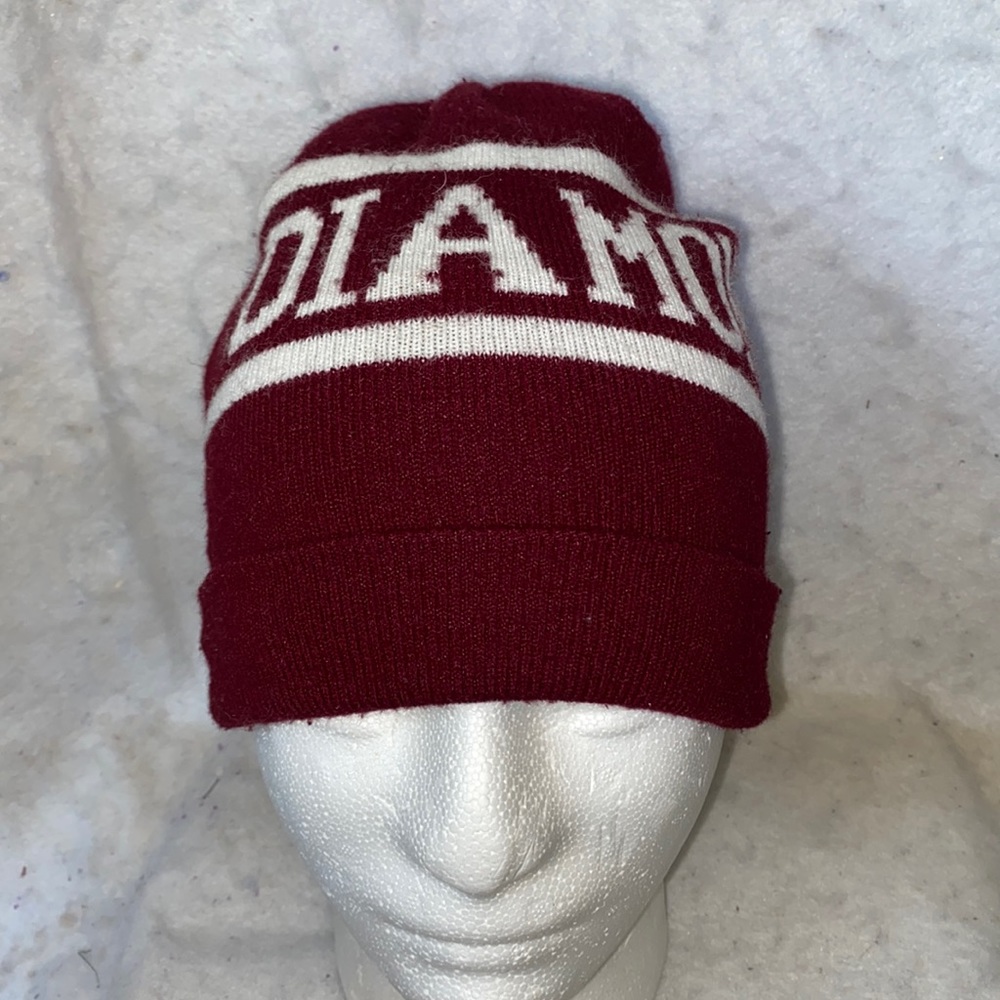 Diamond Supply Co Burgundy And White Beanie - Picture 2 of 9